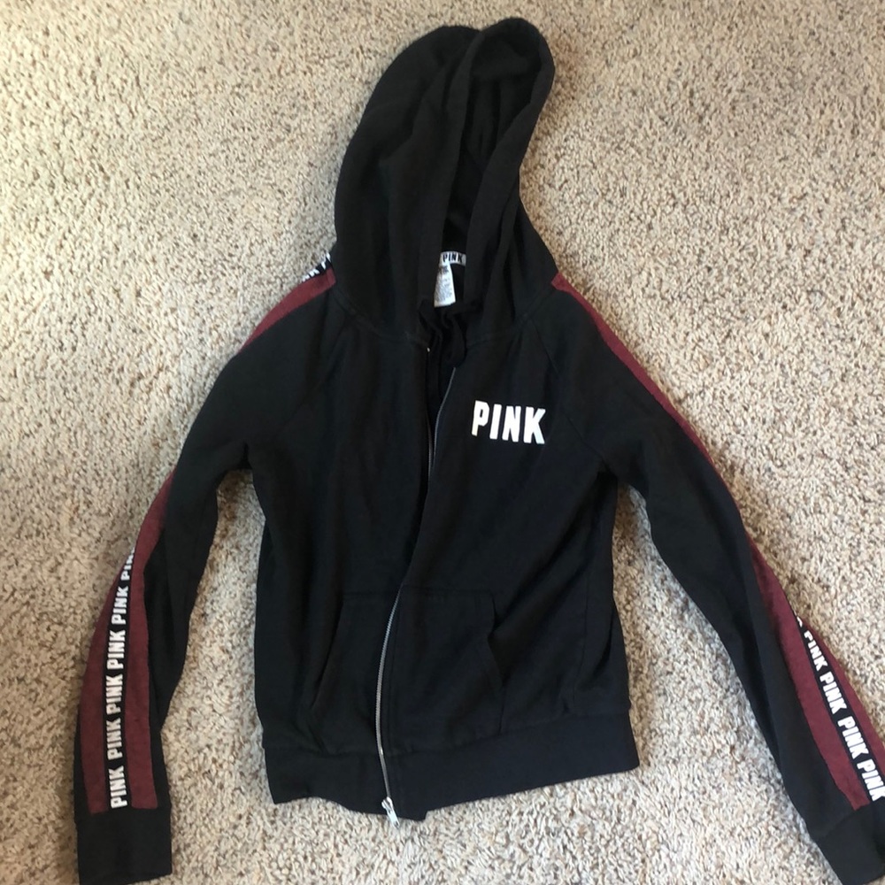 Pink full zip sweatshirt